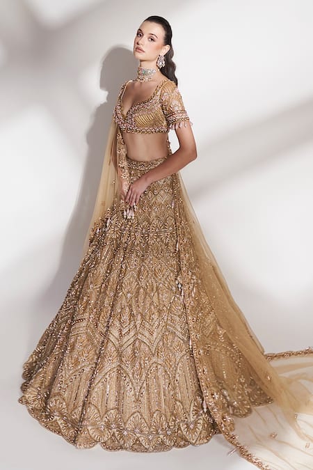 Anshika Tak Label Sequin Embroidered Bridal Lehenga Set 