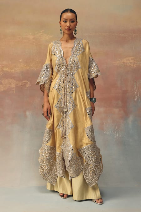 Twenty Nine Golden Brocade Designer Palazzo 