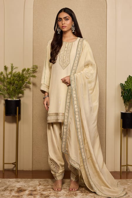 Neha Mehra Hand Embroidered Kurta Salwar Set 