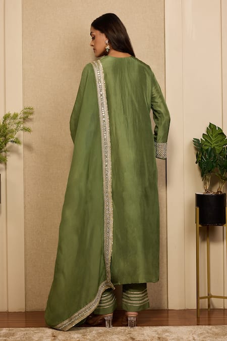 Neha Mehra Mirror Embroidered Kurta Salwar Set 