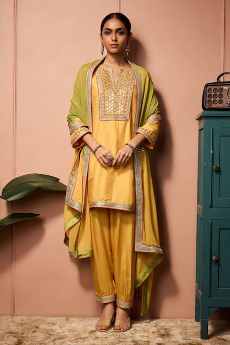 Neha Mehra Hand Embroidered Kurta Salwar Set 
