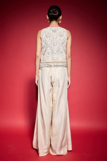 Neha Mehra Mirror Hand Embroidered Jacket 