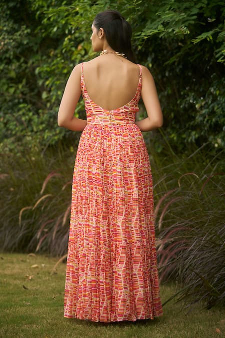 AMRIN KHAN Multi Stripe Onepiece Dress 