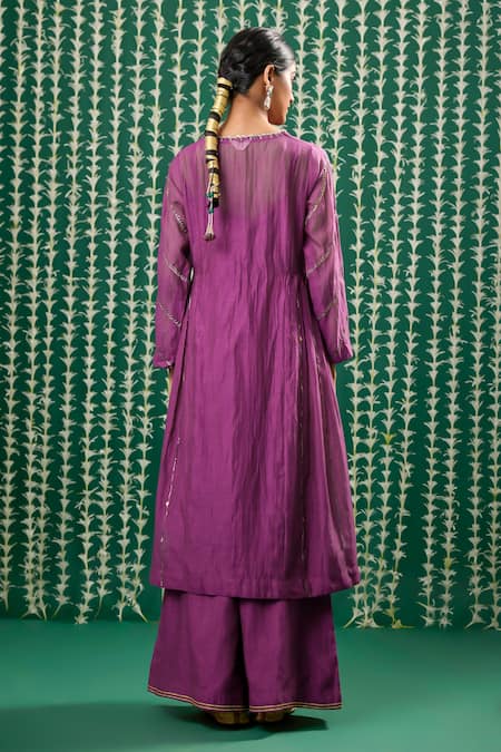 Cupid Cotton Aarha Pitta Resham Embroidered Kurta Set 