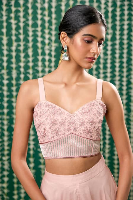 Cupid Cotton_Pink Silk Embroidery, Beads, Sequins Sweetheart Dhara Zardozi Cape Sharara Set _at_Aza_Fashions