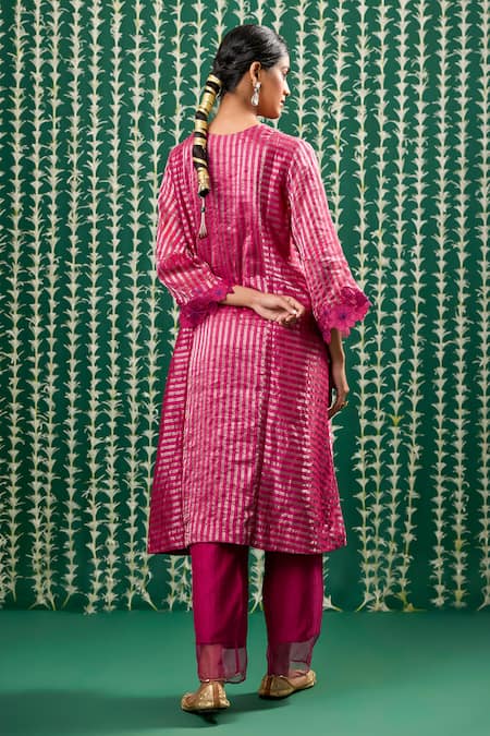 Cupid Cotton Yashvi Striped Pattern Kurta Set 