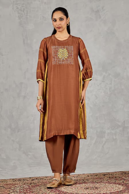 Shivani Bhargava Chanderi Block Print Kurta 