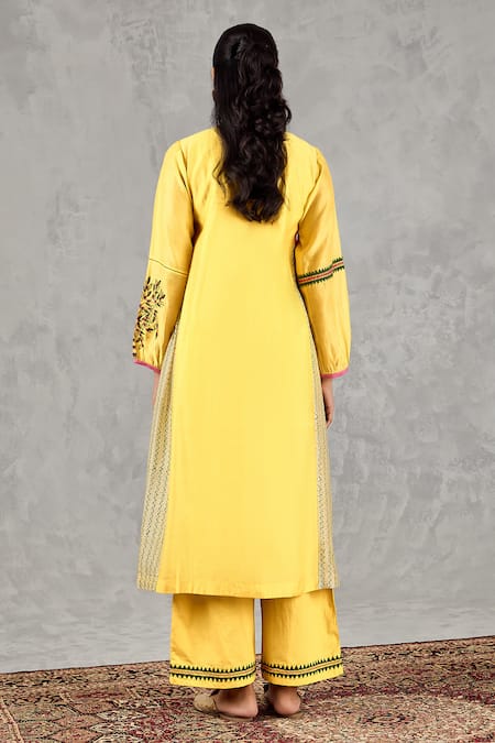 Shivani Bhargava Block Print & Hand Embroidered Kurta 