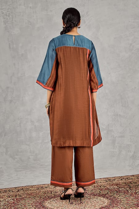 Shivani Bhargava Block Print & Hand Embroidered Kurta 