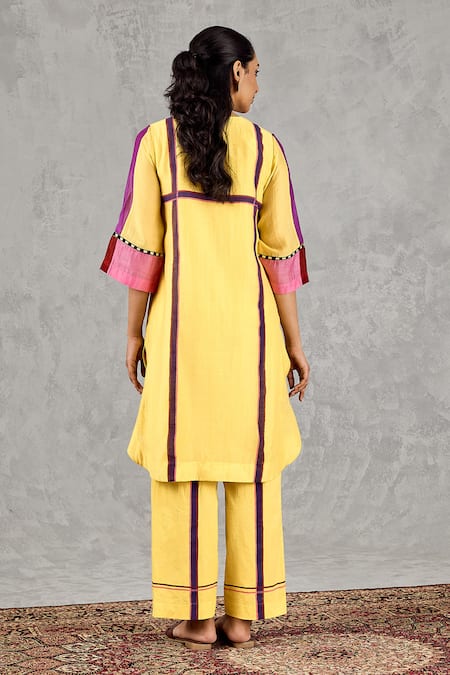 Shivani Bhargava Block Print & Hand Embroidered Kurta 