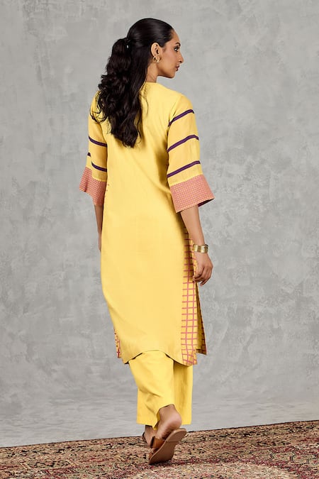 Shivani Bhargava Block Print & Hand Embroidered Kurta 