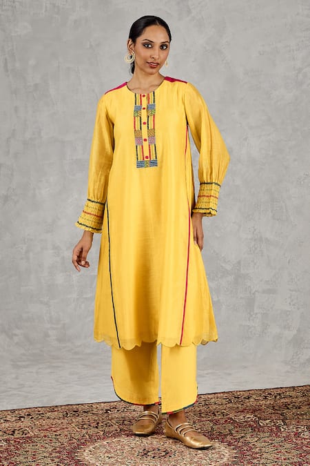 Shivani Bhargava Chanderi Hand Embroidered Kurta 