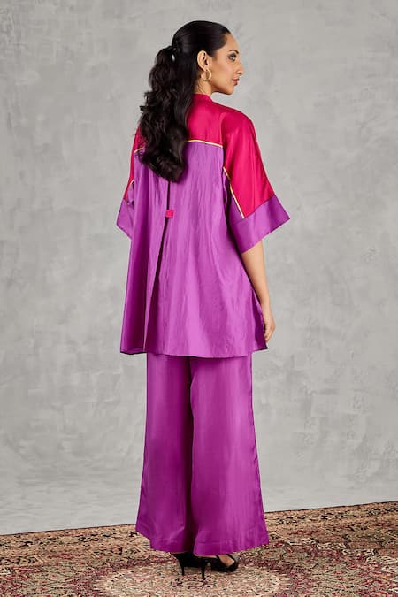 Shivani Bhargava Color Block Hand Embroidered Kurta 