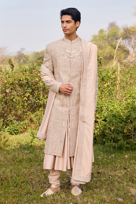 Mukti And Kavith Casa Embroidered Sherwani Kurta Set 