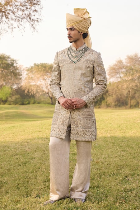 Mukti And Kavith Casa The Imperial Brocade Sherwani Set 
