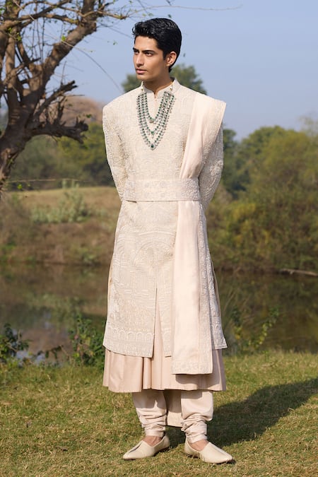 Mukti And Kavith Casa The Imperial Embroidered Sherwani Set 