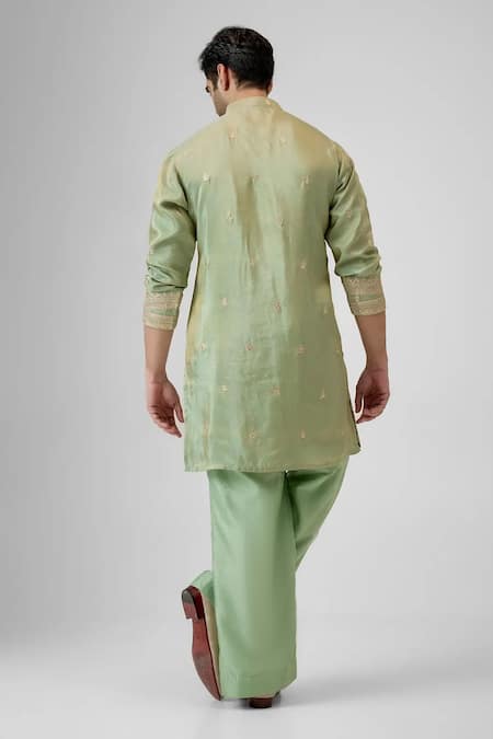 Mukti And Kavith Casa Dynasty Embroidered Angrakha Kurta Set 