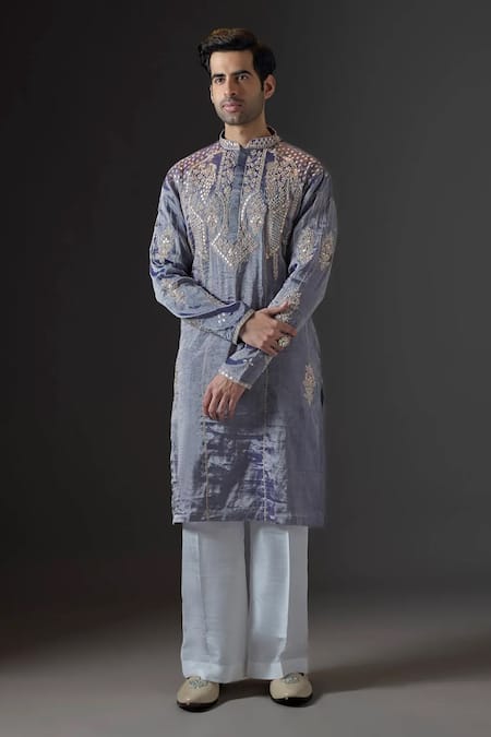 Mukti And Kavith Casa Orchid Embroidered Kurta & Palazzo Set 
