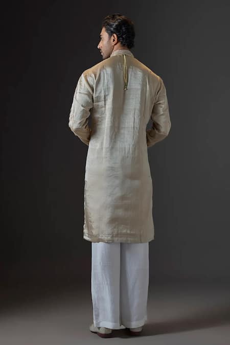 Mukti And Kavith Casa Antique Chanderi Embroidered Kurta & Palazzo Set 