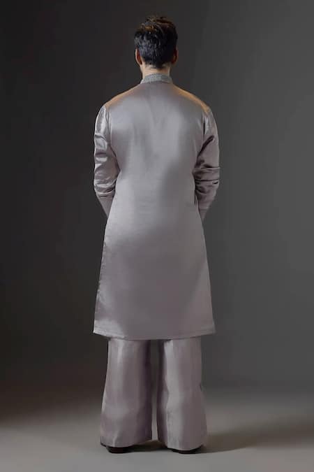 Mukti And Kavith Casa Chanderi Embroidered Kurta & Palazzo Set 