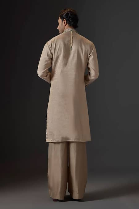 Mukti And Kavith Casa Chanderi Embroidered Kurta & Palazzo Set 
