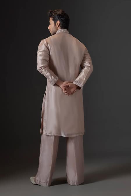 Mukti And Kavith Casa Golden Splendor Embroidered Kurta & Palazzo Set 