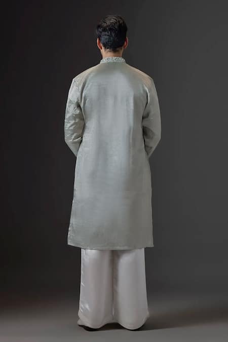 Mukti And Kavith Casa Chanderi Embroidered Kurta & Palazzo Set 
