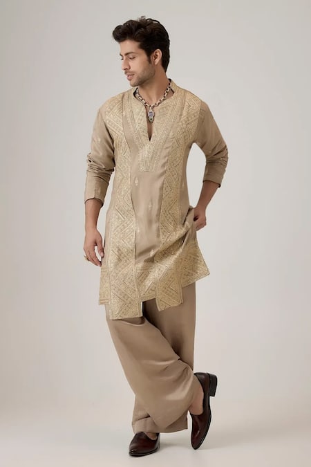 Mukti And Kavith Casa Embroidered Booti Kurta & Palazzo Set 