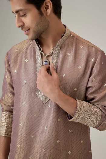 Buy MUKTI AND KAVITH CASA Purple Jacquard Embroidery, Zari The Radiant Kurta Set Online at Aza Fashions Buy_MUKTI AND KAVITH CASA_Purple Jacquard Embroidery, Zari The Radiant Kurta Set _Online_at_Aza_Fashions