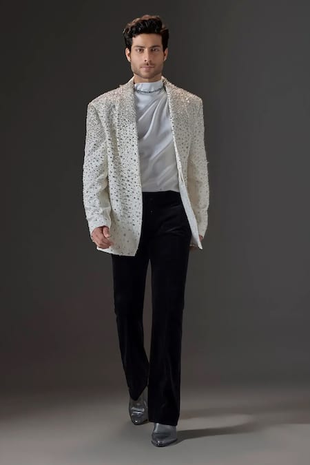 Mukti And Kavith Casa Eclipse Crystal Embellished Tuxedo Set 