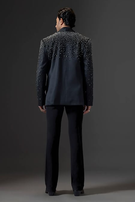Mukti And Kavith Casa Noir Stellar Studded Stellar Studded Tuxedo Set 