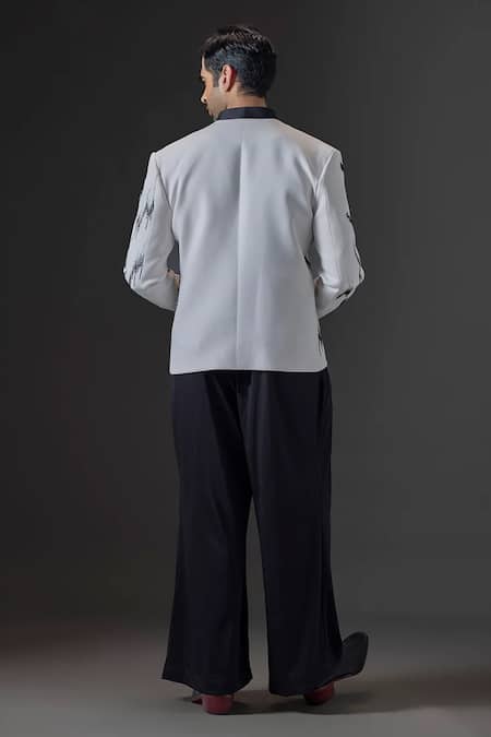 Mukti And Kavith Casa The Contemporary Abstract Pattern Tuxedo Set 