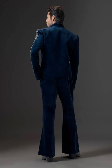 Mukti And Kavith Casa The Neptunes Embrace Embellished Tuxedo & Pant Set 