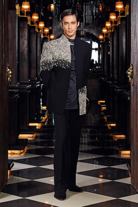 Mukti And Kavith Casa Imperial Orion Embroidered Jacket Pant Set 