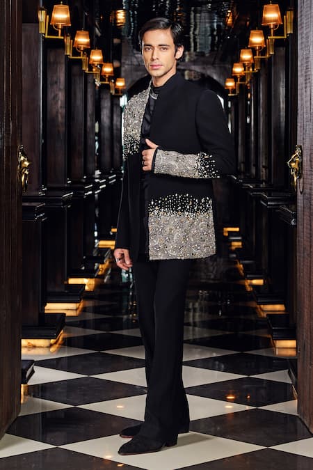 Mukti And Kavith Casa Imperial Orion Embroidered Jacket Pant Set 