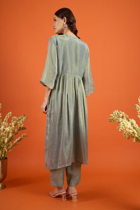 Naintara Bajaj Yoke Embroidered Anarkali With Pant 