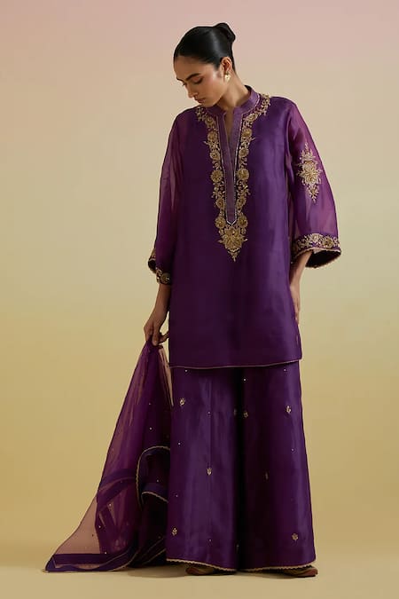 Bunka Aashra Embroidered Kurta Sharara Set 
