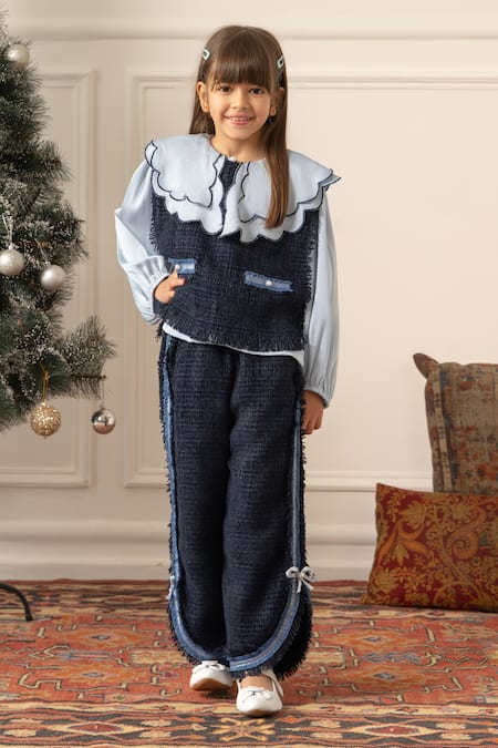 Risa Dreamworld Overlay Chequered Overlay Pant Set 