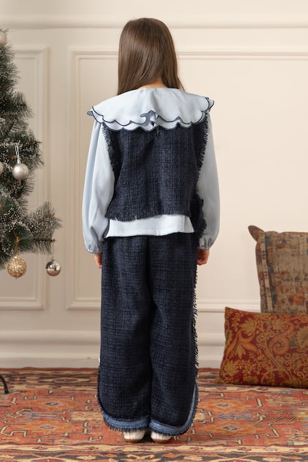 Risa Dreamworld Overlay Chequered Overlay Pant Set 