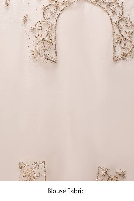 Azeera_Pink Net Embroidery, Sequins, Floral Work Saree With Unstitched Blouse Piece _Online_at_Aza_Fashions