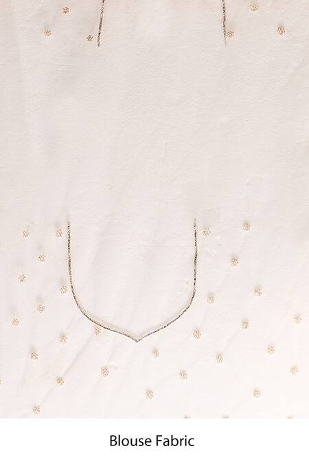 Azeera_Cream Net Embroidery, Sequins, Hand Work Saree With Unstitched Blouse Piece _Online_at_Aza_Fashions