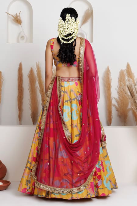Monika Mathuria Datta Gul Printed Lehenga Blouse Set 