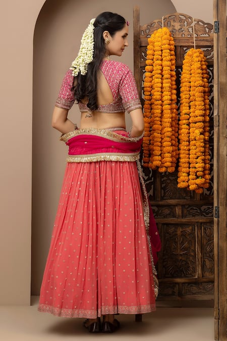 Monika Mathuria Datta Gulab Aangi Embroidered Lehenga Set 