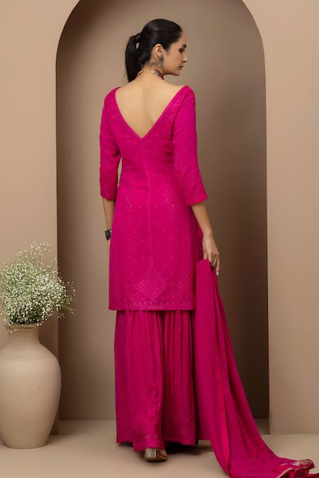 Monika Mathuria Datta Embroidered Kurta Sharara Set 