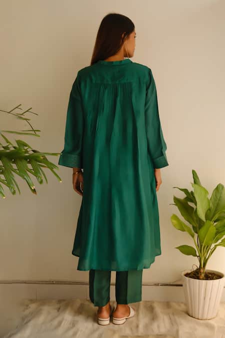 Juanita By Shubhda Chanderi Kurta & Pant Set 