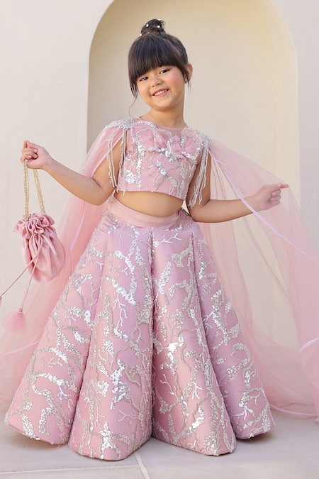 Janyas Closet Sparkle Sequin Embroidered Lehenga & Blouse Set 