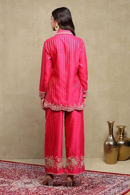 Dohr India Banarasi Woven Shirt & Trouser Set 