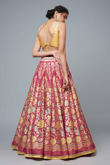 I Am Design Floral Print Lehenga Set 
