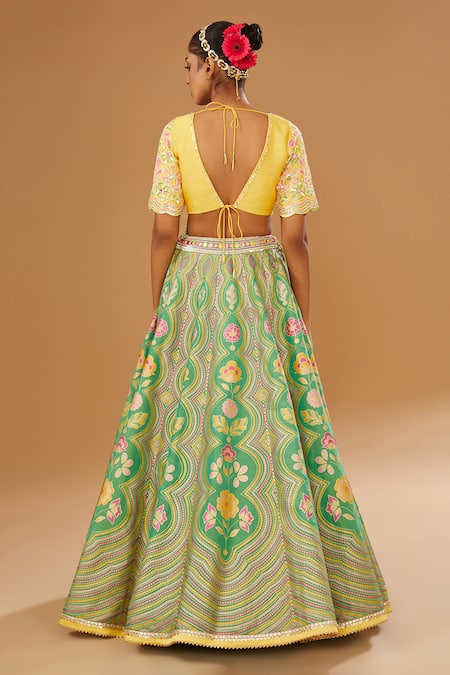 I Am Design Bloom Print Lehenga Set 