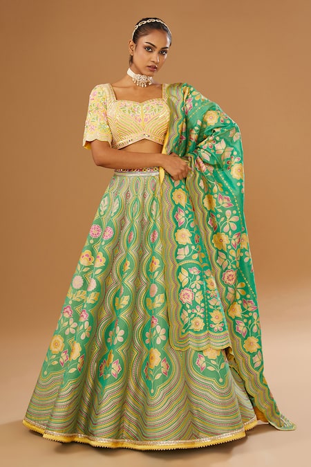 I Am Design Bloom Print Lehenga Set 
